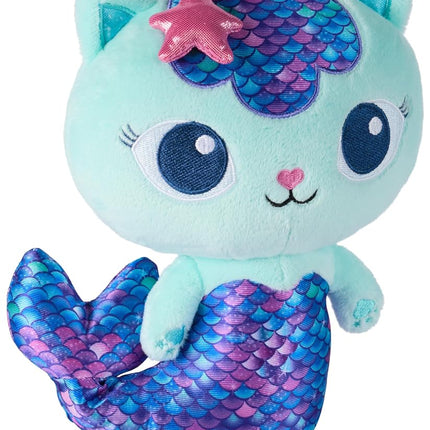 Gabby's Dollhouse, Fin-Tastic Mercat, Premium Plush Toy, 10-Inch Tall Stuffed Animal with Moving Mermaid Tail, Kids Toys for Girls & Boys Ages 3+