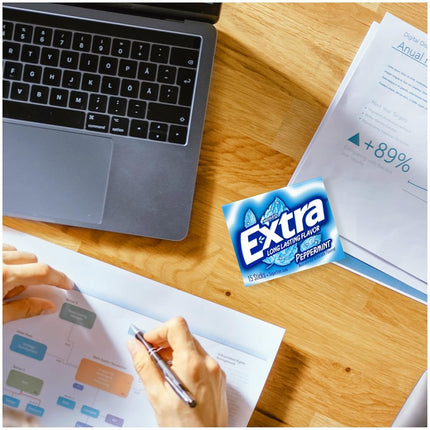 Wrigleys Extra Peppermint Sugarfree Chewing Gum Box Of 10 x 15 Stick Packs