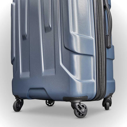 Samsonite Unisex-Adult Centric Hardside Expandable Luggage with Spinner Wheels, Blue Slate, Checked-Medium 24-Inch, Centric Hardside Expandable Luggage with Spinner Wheels