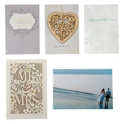 Hallmark Wedding Cards Assortment (5 Cards with En