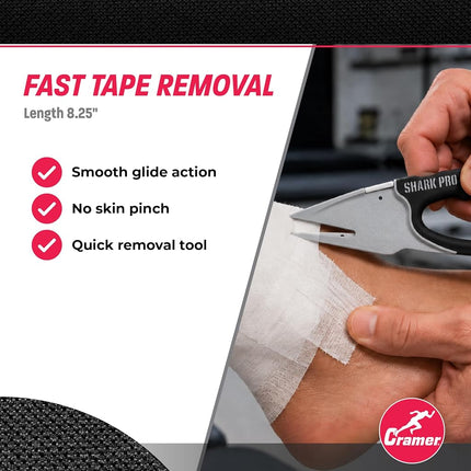 Cramer Athletic Training Supplies, Shark Tape Cutter & Remover Liquid for Adhesive Removal, Safe Edge Scissors, Professional Bandage Shears & Solution to Safely Remove Athletic Tape
