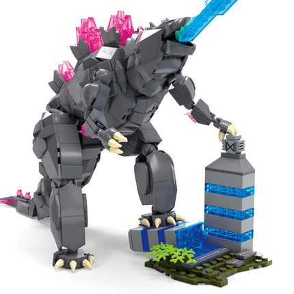 Mega Godzilla x Kong : Le Nouvel Empire, ensemble de construction, figurine articulée Godzilla avec 543 pièces et accessoires, jouet de construction et d'exposition pour collectionneurs adultes, HTR78