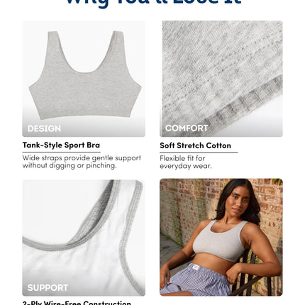 Fruit of the Loom Women's Built Up Tank Style Sports Bra Value Pack, Opaque, Purple/White/Lilac/Grey, 40 (Pack of 4)