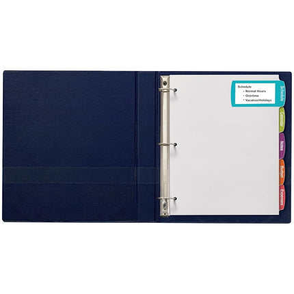 Separadores de etiquetas grandes blancas imprimibles Avery Big Tab con Easy Peel, 5 pestañas, 20 juegos (14440)