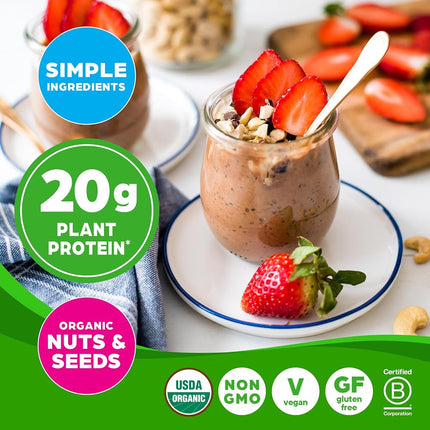 Orgain Organic Simple Vegan Protein Powder, Chocolate - 20g Plant Based Protein, Made with Fewer Ingredients, No Stevia or Artificial Sweeteners, Gluten Free, Dairy Free, Soy Free - 1.25lb