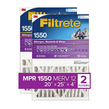 Filtrete 20x25x4, AC Furnace Air Filter, MPR 1550 