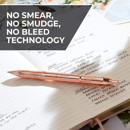 Sharpie S-Gel Pen, Copper Metal Body, Medium Point (0.7mm), Black Ink, Includes 1 Ballpoint Pen and 1 Extra Ink Refill