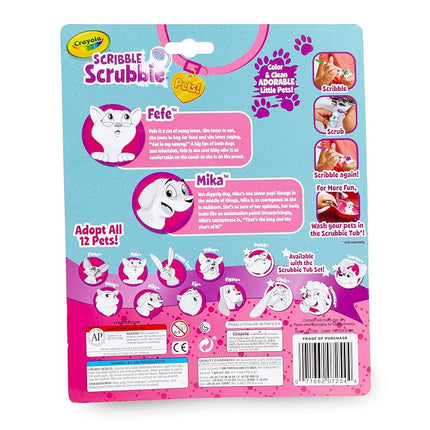 Crayola Scribble Scrubbie Pets 6/Pkg-Cat & Dog