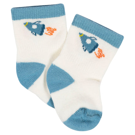Gerber Unisex Baby 8-Pair Wiggle-Proof Sock, Space, 6-9 Months