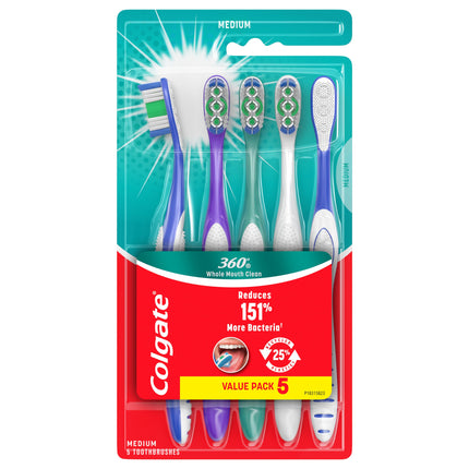 Colgate 360 Whole Mouth Clean Toothbrush, Adult Me