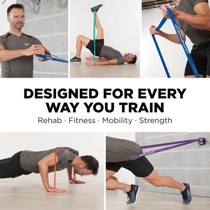THERABAND High Resistance Band, Heavy Elastic Super Band for Full Body Workouts, Physical Therapy, Strength Training, Durable 41” Loop Exercise Band, 35 lbs Resistance Blue