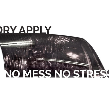 VViViD Smoke Black Gloss Vinyl Headlight Foglight Transparent Wet Tint Wrap Self-Adhesive (16 Inch x 48 Inch, 2-roll Pack)