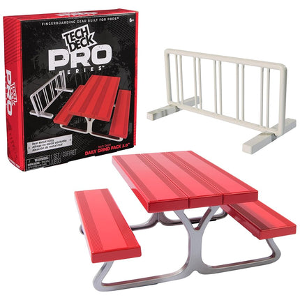 Spin Master Tech Deck, Pro Series Daily Grind Pack 2.0 with Picnic Table and Bike Rack; Kids Toys for Boys Ages 6 and up (Mini Fingerboard Sold Separately)