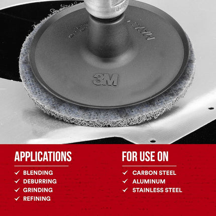 Scotch-Brite SE Surface Conditioning Disc, Roloc TS, Coarse, Aluminum Oxide, Heavy Duty, Durable, 3 in, 25/Inner, 100/Case