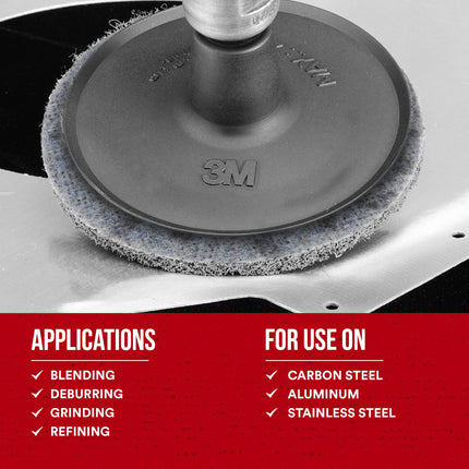 Scotch-Brite SE Surface Conditioning Disc, Roloc TS, Coarse, Aluminum Oxide, Heavy Duty, Durable, 3 in, 25/Inner, 100/Case