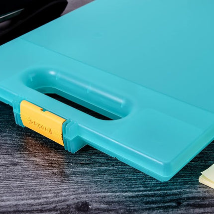 Dexas Clipcase Storage Clipboard with Handle, Aquamarine