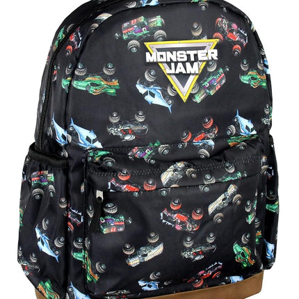 INTIMO Monster Jam Trucks Dragon Zombie Grave Digger Megalodon All Over Print Backpack Black, One Size