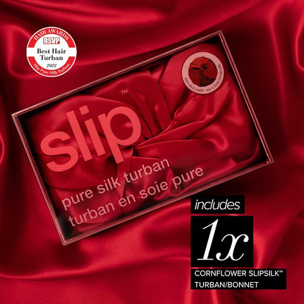 SLIP Pure Silk Bonnet, Scarlet - 100% Mulberry Silk | Made with SlipSilk™