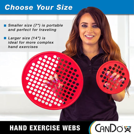 Fabrication Enterprises Cando Extension/Flexion Web, Large, Red - 14" 1 Count