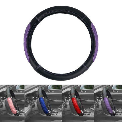 Funda para volante FH Group FH2012BLUE-AVC de ajuste universal de silicona Ultra Grip y piel sintética azul, se adapta a la mayoría de coches, todoterrenos y camiones