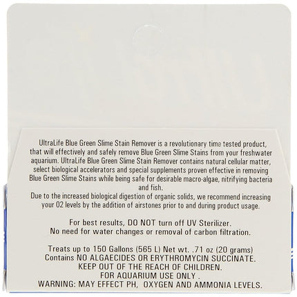 (3 Packs) Ultralife Blue Green Slime Stain Remover - Each Treats 150 Gallons