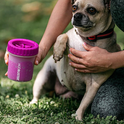 Dexas MudBuster Portable Dog Paw Washer/Paw Cleaner, Small, Fuchsia