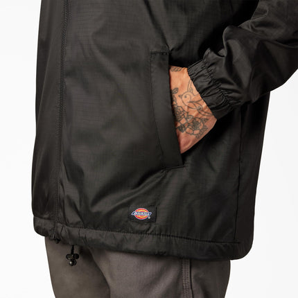 Dickies Men's Nylon Hooded Fleece, Black, XL