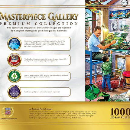 Masterpieces Gallery on the Square Jigsaw Puzzle - 1000 Piece Art Puzzle for Adults - Ages 12+