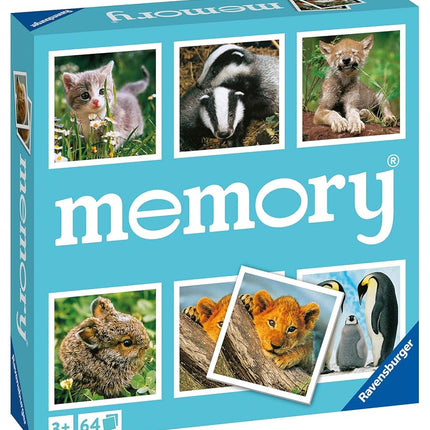 Ravensburger Animal Babies Memory Game - Matching Picture Snap Pairs For Kids Age 3 Years Up - Educational Todder Toy
