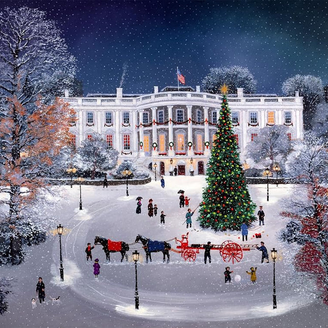 Buffalo Games - Michel Delacroix - The White House in The Snow - 1000 Piece Jigsaw Puzzle for Adults Challenging Puzzle Perfect for Game Nights - Finished Puzzle Size is 26.75 x 19.75
