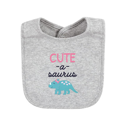 Hudson Baby Unisex Baby Cotton Bibs, Cute-A-Saurus, One Size