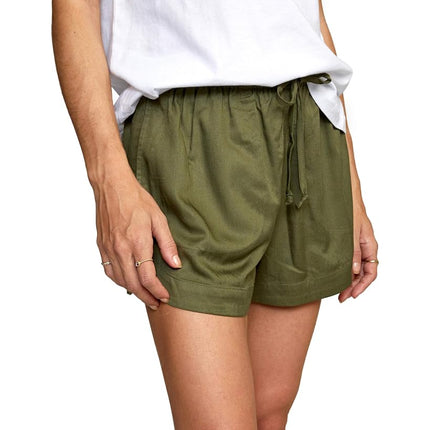 RVCA Women's Grounded Short Casual, Dark Moss, S