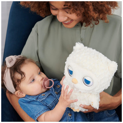 GUND Baby Sleepy Eyes Owl Bedtime Soother Plush Owl Stuffed Animal Night Light & Sound Machine, 8” Plush Toy for Newborn, Infant, Toddler