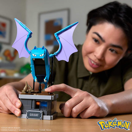 MEGA Pokémon Building Toys Set Mini Motion Golbat with 313 Pieces, Wing Flapping Motion, 5 Inches Tall, for Adult Collectors, HTH72