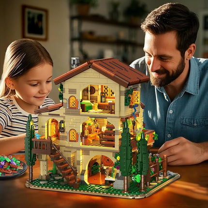 INSOON Grape Chateau Building Set with LED Light, 1831 PCS Winery House Building Kit for Adults Teens Kids Boys Girls 10+