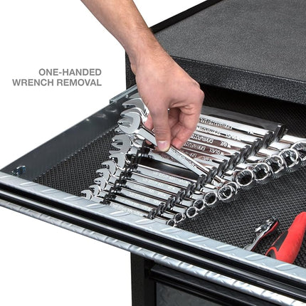 TEKTON 79352 Organizador de llaves Store and Go de 15 herramientas, negro