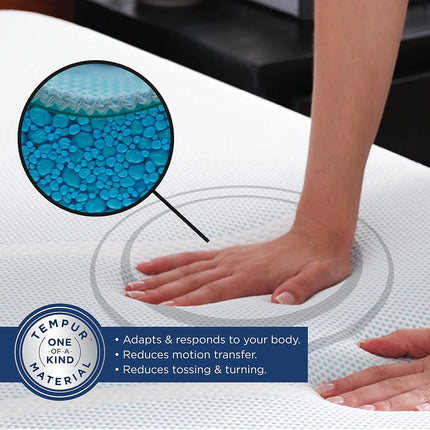 Tempur-Pedic TEMPUR Supreme 3-Inch Mattress Topper, Medium Firm, Queen, White
