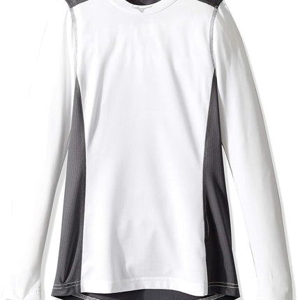 Haut à manches extensibles Mizuno Youth Elite, blanc/gris, moyen