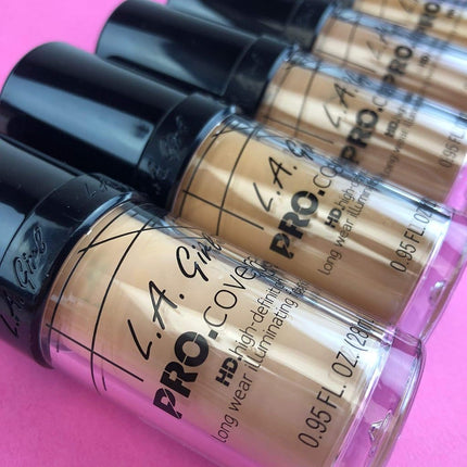 L.A. Girl Pro Coverage Liquid Foundation, Natural, 0.95 Fl Oz (Pack of 1)