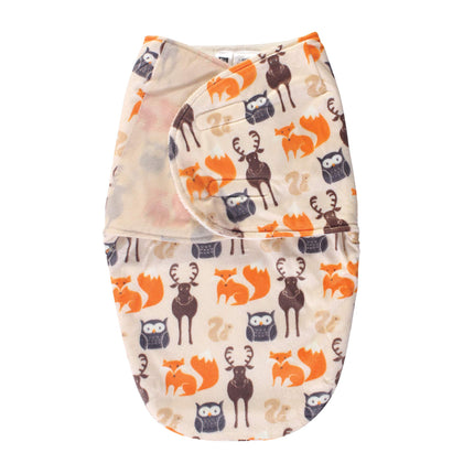 Hudson Baby Unisex Baby Plush Swaddle Wrap, Forest