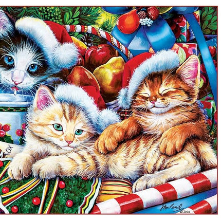 MasterPieces Holiday EZ Grip Extra Large Jigsaw Puzzle, Holiday Treasures, Featuring Art by Jenny Newland, 300 Pieces
