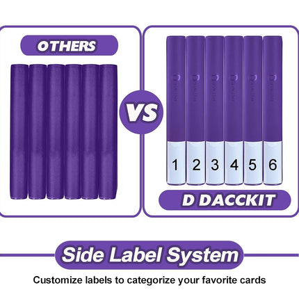 Premium Card Binder 16 Pocket - Fits 1600 Cards，4X4 Ringless Card Album with Sleeves for Trading Cards & Sports Cards（Model C，Classic Purple）