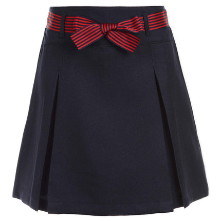 Nautica Girls' School Uniform Pleated Pull-on Scoo