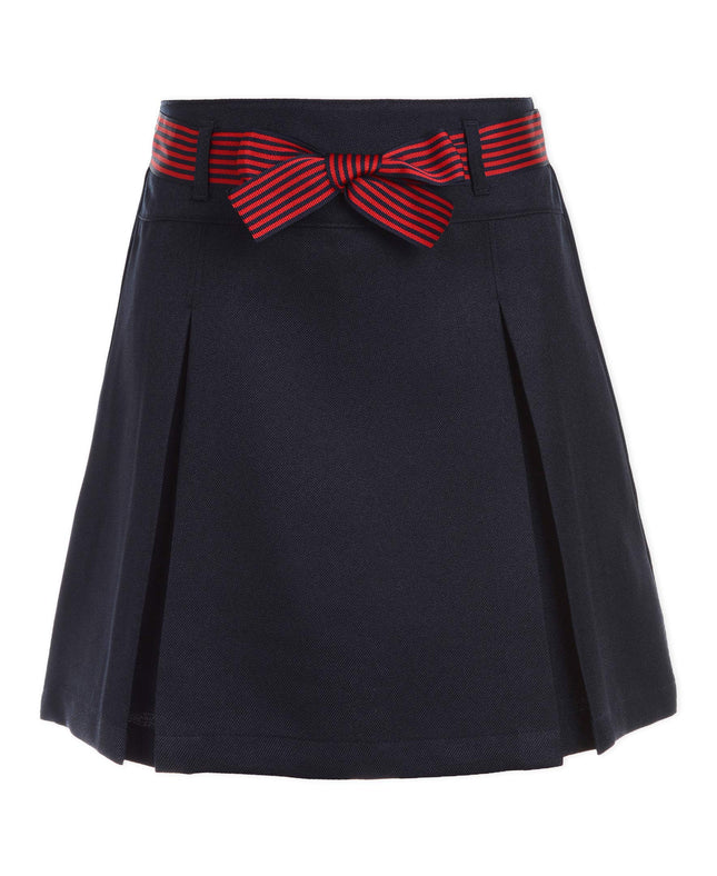 Nautica Girls' School Uniform Pleated Pull-on Scoo