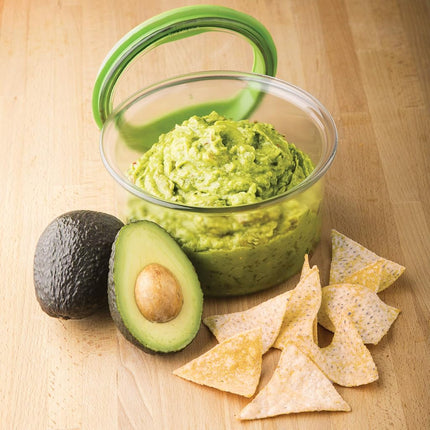 PrepWorks by Progressive Fresh Guacamole ProKeeper Plastic Kitchen Storage Container with Air Tight Lid, Green