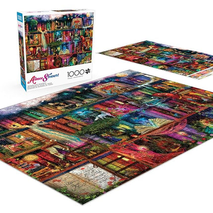 Buffalo Games - Aimee Stewart - Treasure Hunt Bookshelf - 1000 Piece Jigsaw Puzzle for Adults -Challenging Puzzle Perfect for Game Nights - Finished Size is 26.75 x 19.75