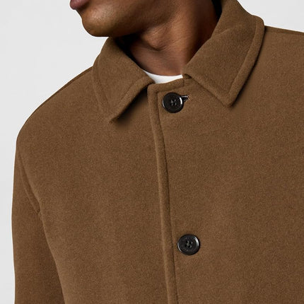 Manteau de voiture en laine peluche Cole Haan pour homme, noir, très très grande taille