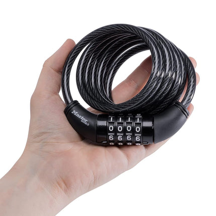 Master Lock 8114D Set Your Own Combination Bike Lock, 6 Feet Long, Black