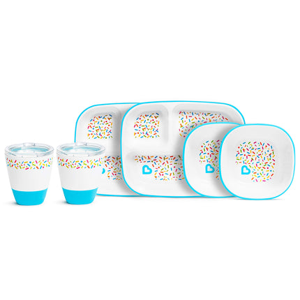 Munchkin Splash 6 Piece Toddler Divided Plate, Bow