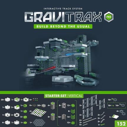GraviTrax PRO Starter Set Vertical 152 Pieces STEM Marble Run for Kids 8+